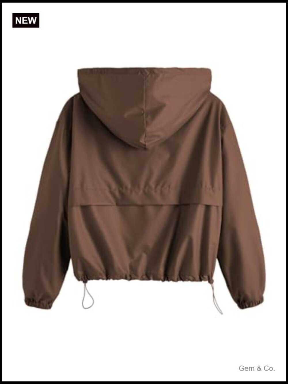 Windbreaker Jacket Zip Up Hoodie Rain Jacket with Pockets - Picture 3 of 6